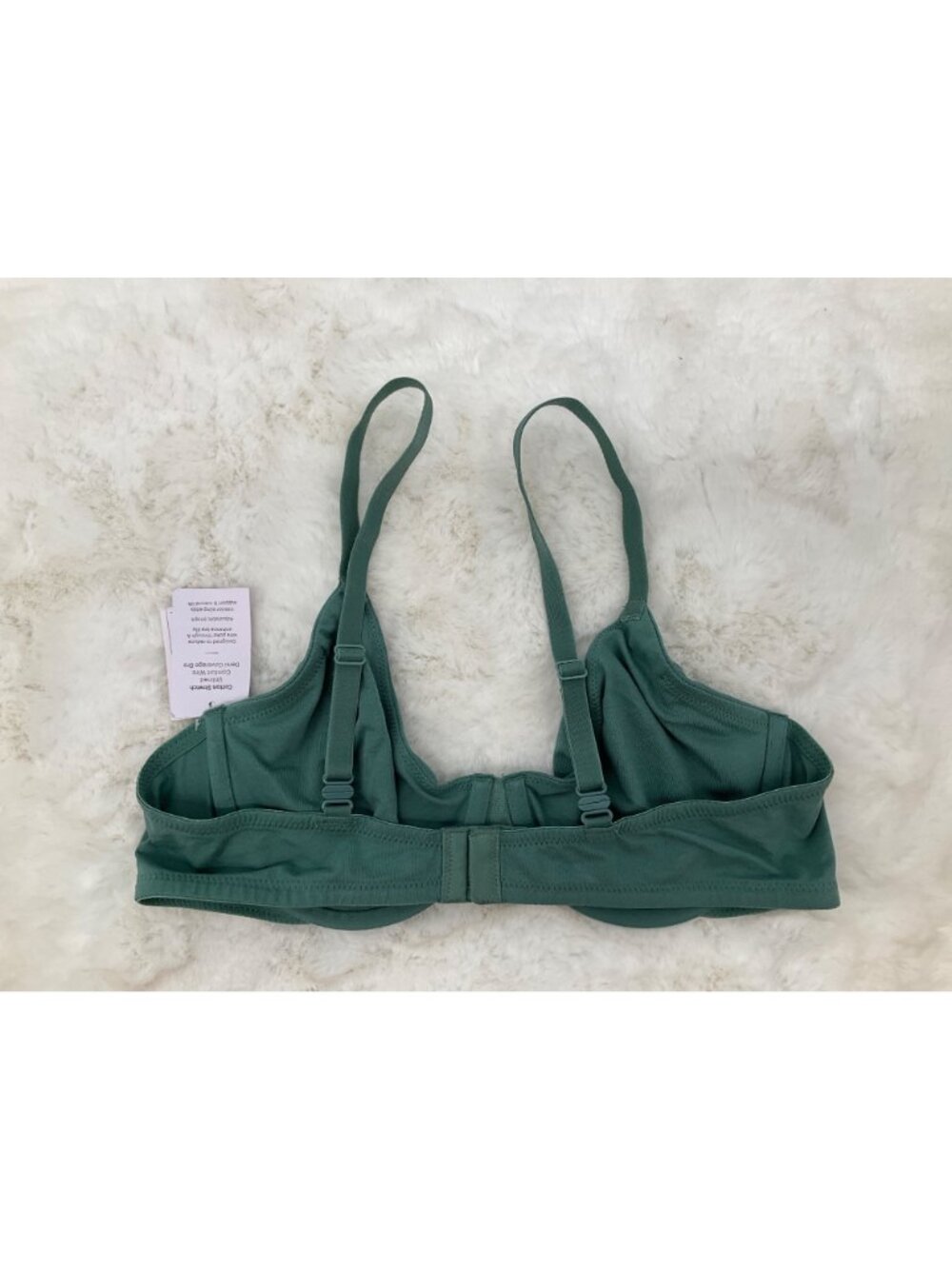 Auden size 38B Cotton Stretch Unlined Demi-Coverage Underwire Bra, Green - Picture 4 of 4